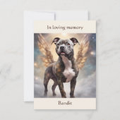 Pitbull Brindle Memorial Gedicht Aangepaste Naam S Bedankkaart (Voorkant)