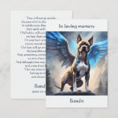 Pitbull Brown Memorial Gedicht Custom Naam Sympath Bedankkaart (Voorkant / Achterkant)