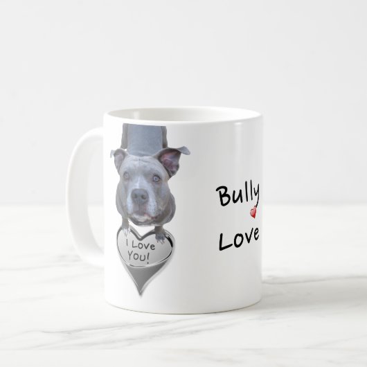 Pitbull Bully Love Mok (Voorkant links)