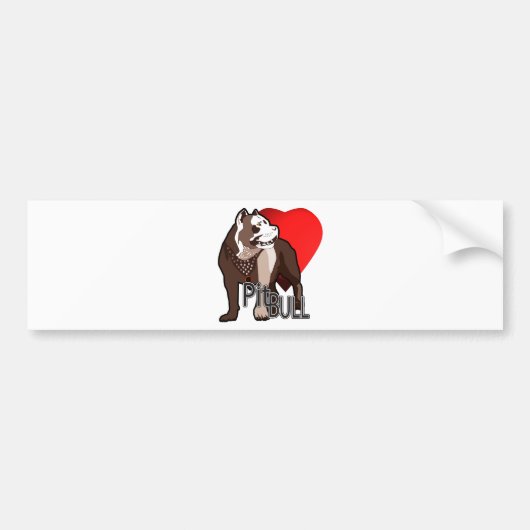 Pitbull Bumpersticker (Voorkant)