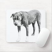 Pitbull-bureaubladmat met schaduw muismat (Met muis)