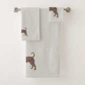 Pitbull Butterfly Silhouette Art | Bully Dog Lover Bad Handdoek (Insitu)