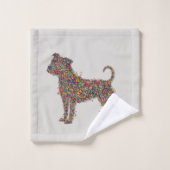 Pitbull Butterfly Silhouette Art | Bully Dog Lover Bad Handdoek (Wasdoekje)
