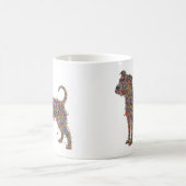 Pitbull Butterfly Silhouette Art | Bully Dog Lover Koffiemok (Center)