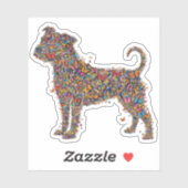 Pitbull Butterfly Silhouette Art | Bully Dog Lover Sticker (Vel)