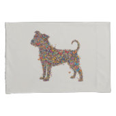 Pitbull Butterfly Silhouette Reversible Bully Dog Kussensloop (Voorkant-Rechts)