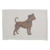 Pitbull Butterfly Silhouette | Reversible Dog Mama Kussensloop (Voorkant)