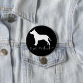 Pitbull Button-Black Ronde Button 7,6 Cm (In situ)