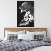 Pitbull Canvas Afdruk (Insitu (Slaapkamer))