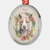 Pitbull Christmas Pet Memorial Hondenras Metalen Ornament (Links)