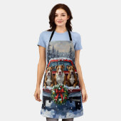 Pitbull Christmas Red Truck Holiday Schort (Gedragen)