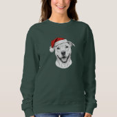 Pitbull Christmas Sweatshirt – Cute Santa Pitbull (Voorkant)