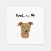 Pitbull Cocktail Napkins Servet (Voorkant)