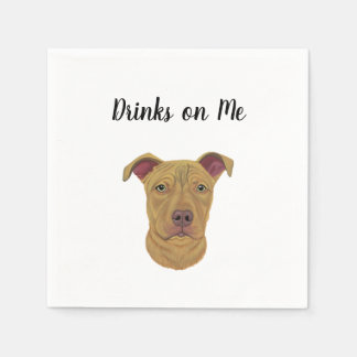 Pitbull Cocktail Napkins Servet