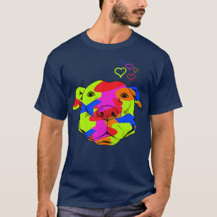 PitBull Colorful Pit Bulls Animal Hondenliefhebber T-shirt