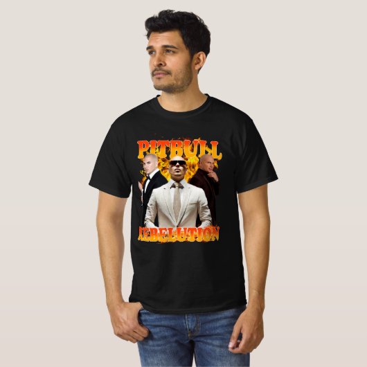 pitbull concert 90 t-shirt (Voorkant volledig)