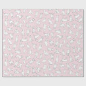 Pitbull Confetti bleek roze rol Cadeaupapier (Vlak)