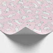 Pitbull Confetti bleek roze rol Cadeaupapier (Hoek)