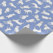 Pitbull Confetti blue roll Cadeaupapier (Hoek)