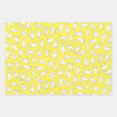 Pitbull Confetti - rood, blauw, geel Inpakpapier Vel (Voorkant 3)