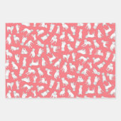 Pitbull Confetti - rood, blauw, geel Inpakpapier Vel (Voorkant 2)