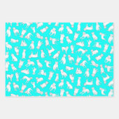 Pitbull Confetti - roze, turkooizen, grijs Inpakpapier Vel (Voorkant 3)