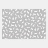 Pitbull Confetti - roze, turkooizen, grijs Inpakpapier Vel (Voorkant 2)