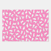 Pitbull Confetti - roze, turkooizen, grijs Inpakpapier Vel (Voorkant)