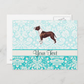 Pitbull; Cute Briefkaart (Voorkant / Achterkant)