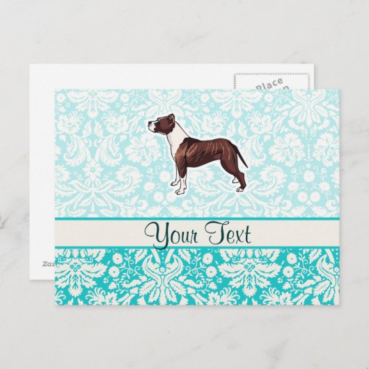 Pitbull; Cute Briefkaart (Voorkant / Achterkant)