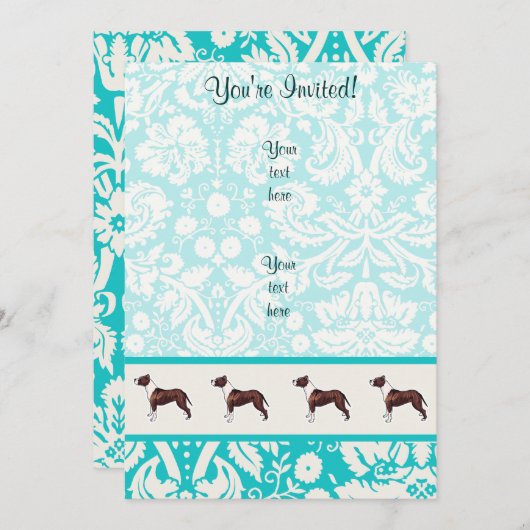 Pitbull; Cute Kaart (Voorkant / Achterkant)