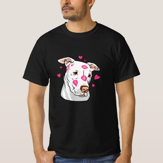 Pitbull Cute Love Heart T-shirt (Voorkant)