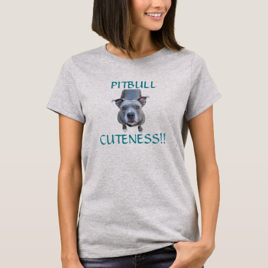 Pitbull Cuteness Shirt van vrouwen (Voorkant)