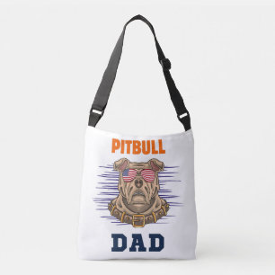 Pitbull Dad Dog  Amerikaanse vlag Crossbody Tas