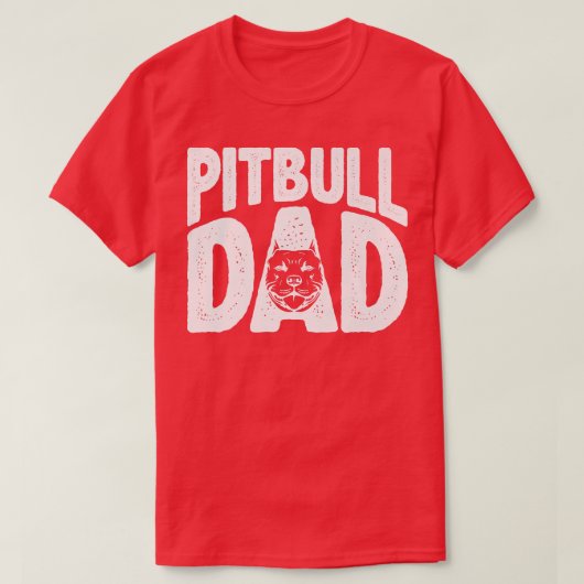 Pitbull Dad Dog, Best Dog Dad Ever, Mens Pitbull P T-shirt (Design voorkant)
