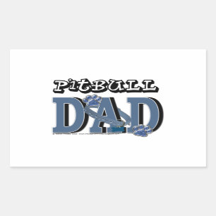 Pitbull DAD Rechthoekige Sticker