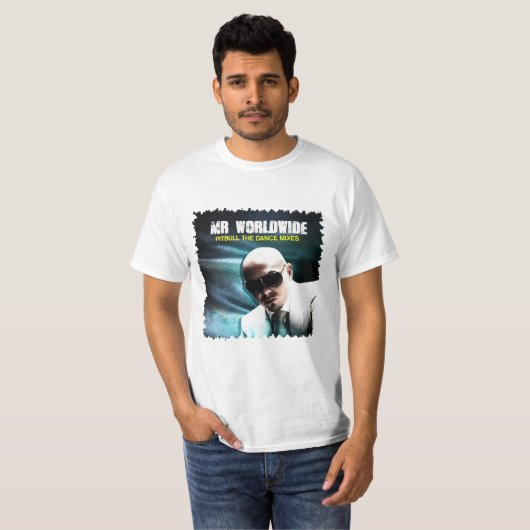 pitbull de heer worldwide concert t-shirt (Voorkant volledig)