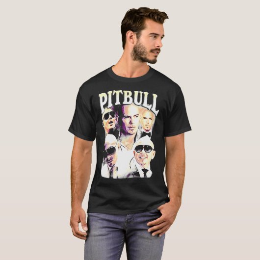 Pitbull de heer Worldwide  T-shirt (Voorkant volledig)