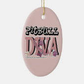 Pitbull DIVA Keramisch Ornament (Rechts)