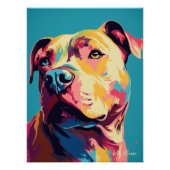 Pitbull Dog 001 - Bruno Pokopen Perfect Poster (Voorkant)