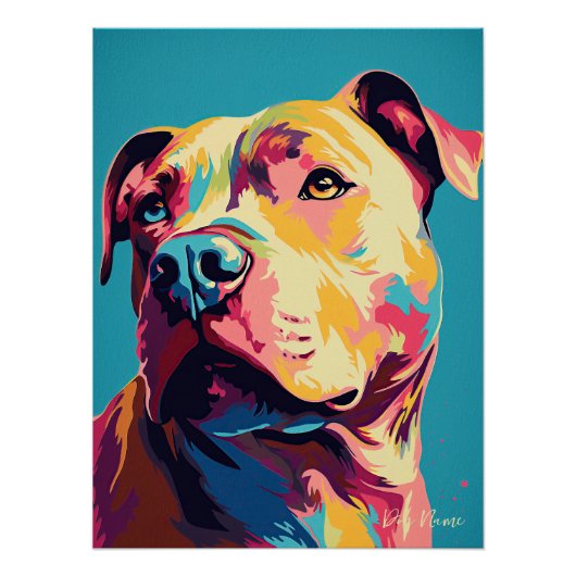 Pitbull Dog 001 - Bruno Pokopen Perfect Poster (Voorkant)