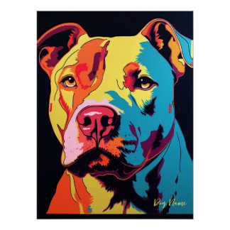 Pitbull Dog 002 - Bruno Pokopen Perfect Poster
