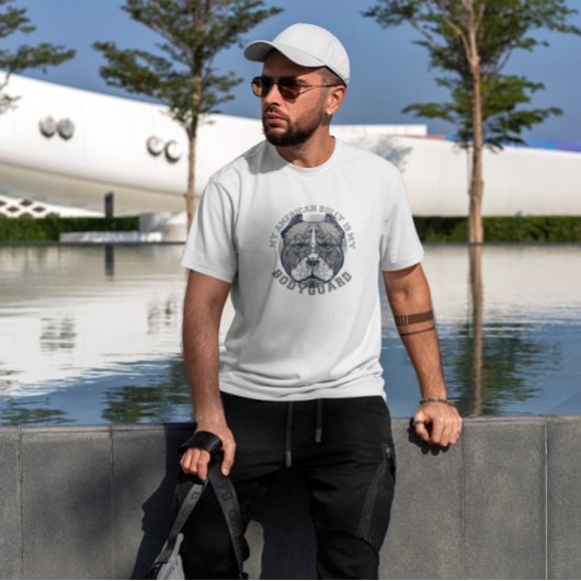 Pitbull Dog Bodyguard Quote T-shirt