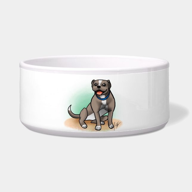Pitbull Dog Bowl Voerbakje (Voorkant)