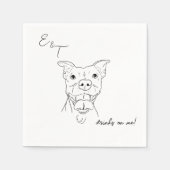 Pitbull Dog Cocktail bruiloft servetten (Voorkant)