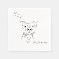Pitbull Dog Cocktail bruiloft servetten