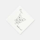 Pitbull Dog Cocktail bruiloft servetten (Hoek)