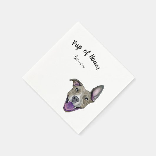 Pitbull Dog Cocktail Napkins Servet (Hoek)