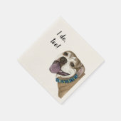 Pitbull Dog Custom Cocktail Napkin Servet (Hoek)