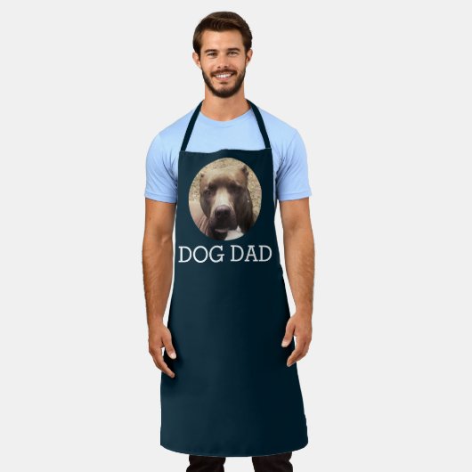 Pitbull Dog Dad Navy Blue Schort (Gedragen)